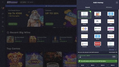 Betsixty Casino Betaalmethoden